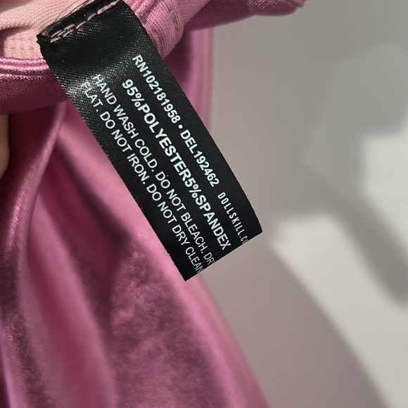 Delia’s Pink Metallic Women's stretch kick flare pants women’s size XL new - Picture 7 of 8